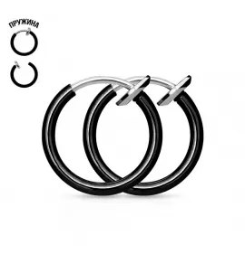 Серьги-обманки (клипсы, каффы) 2 шт. из стали PiercedFish 2xSEP45-K для имитации пирсинга носа, уха, септума, хеликса