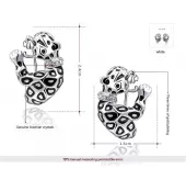 Серьги ROZI RR-01375A в форме гепардов