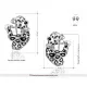 Серьги ROZI RR-01375A в форме гепардов