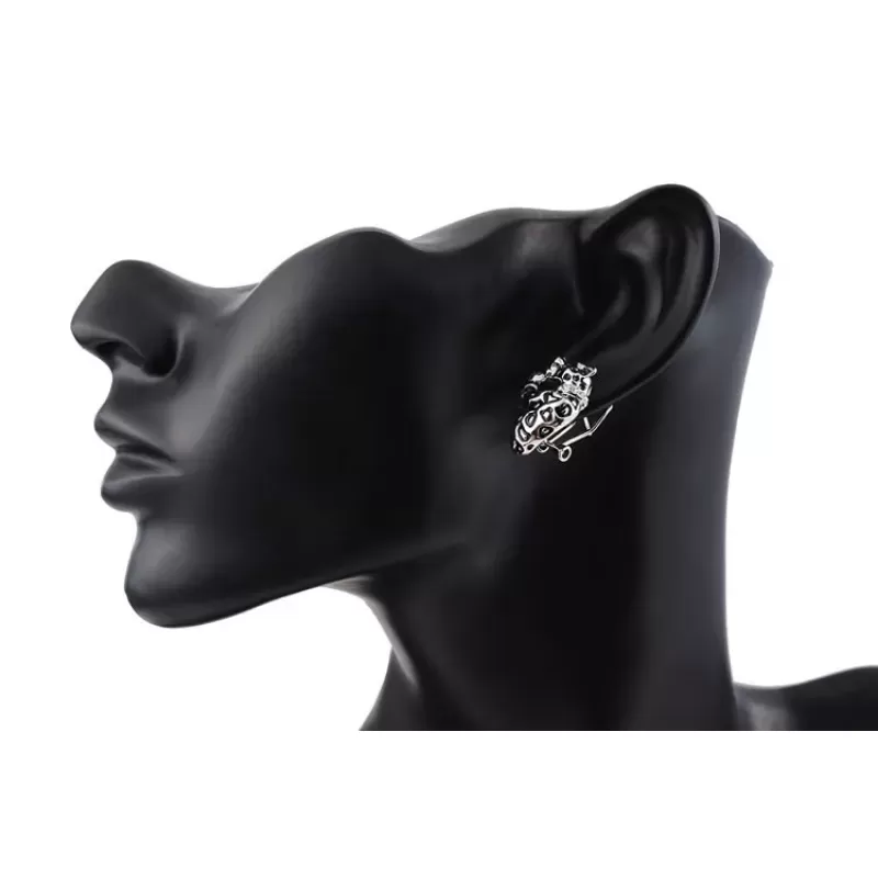 Серьги ROZI RR-01375A в форме гепардов