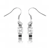 Серьги из стали Everiot AAB-ESS255 с квадратным фианитом