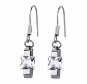 Серьги из стали Everiot AAB-ESS255 с квадратным фианитом