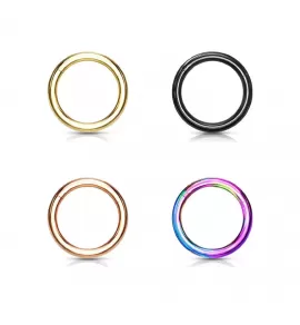 Кольцо кликер из титана Pirslab RHT4-RD серьга для пирсинга септума, трагуса и хеликса, брови, губ, пупка (от 6 мм до 10 мм)