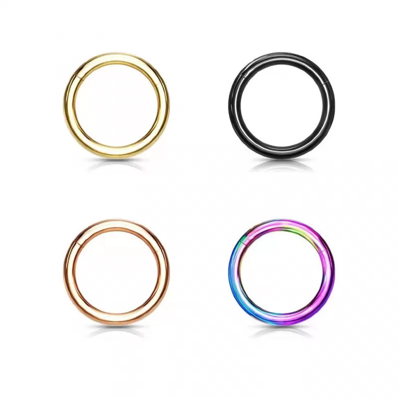 Кольцо кликер из титана Pirslab RHT4-RD серьга для пирсинга септума, трагуса и хеликса, брови, губ, пупка (от 6 мм до 10 мм)