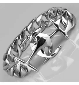 Мужской браслет из стали Everiot SB-MJ-14024 с якорями