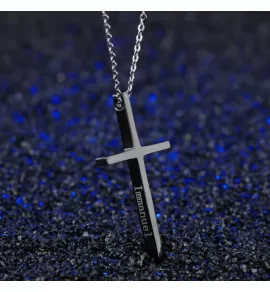 Парный кулон крест на тонкой цепочке Everiot SPD-XP-1450 из стали