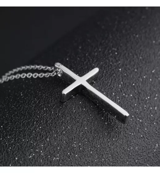Парный кулон крест на тонкой цепочке Everiot SPD-XP-1450 из стали