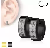 Серьги-кольца с крестами TATIC SE2060 стальные