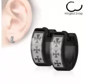 Серьги-кольца с крестами TATIC SE2060 стальные