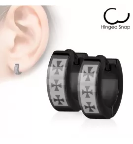 Серьги-кольца с крестами TATIC SE2060 стальные