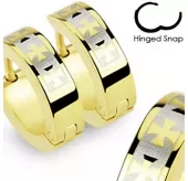 Серьги-кольца с крестами TATIC SE2060 стальные