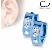 Небольшие серьги кольца TATIC SE2006 из стали с фианитами
