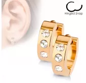 Небольшие серьги кольца TATIC SE2006 из стали с фианитами