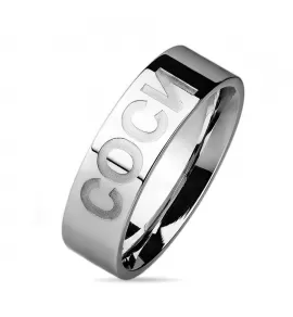 Кольцо из стали TATIC RSS-7535 с прикольной надписью С**и