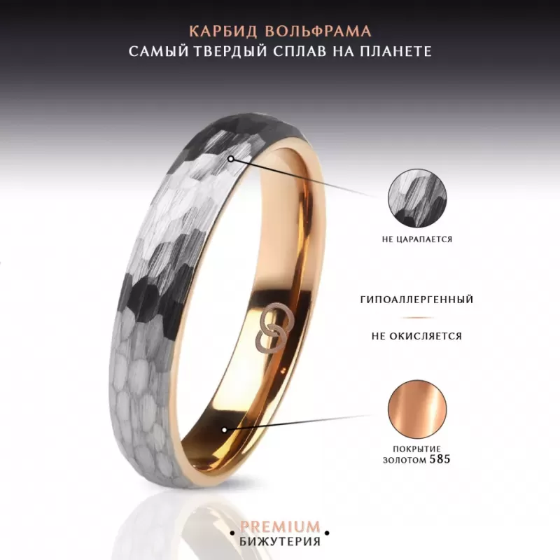 Кольцо из карбида вольфрама INFY RTG-0065-STRD