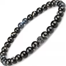 Браслет из оникса с фианитами на резинке Everiot Select LNS-2070