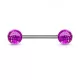 Штанга для пирсинга из стали PiercedFish BL с акриловыми шариками