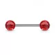 Штанга для пирсинга из стали PiercedFish BL с акриловыми шариками