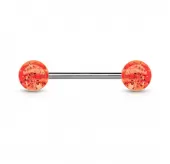 Штанга для пирсинга из стали PiercedFish BL с акриловыми шариками