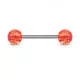 Штанга для пирсинга из стали PiercedFish BL с акриловыми шариками