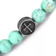 Браслет Шамбала из лавы и бирюзы с крестом Everiot Select LNS-2097