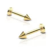 Серьга лабрет с шипом из стали для пирсинга рта или уха PiercedFish LS02