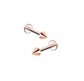 Серьга лабрет с шипом из стали для пирсинга рта или уха PiercedFish LS02