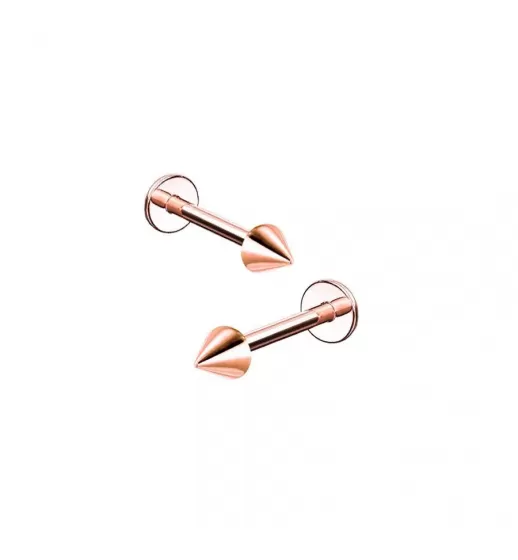 Серьга лабрет с шипом из стали для пирсинга рта или уха PiercedFish LS02