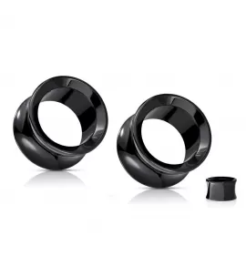 Черные тоннели 2 шт. из акрила для пирсинга мочки ушей PiercedFish PAH, светящиеся в ультрафиолете