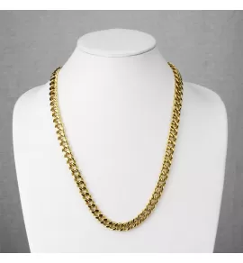 Цепочка Spikes SSN02 из стали с покрытием цвета желтого золота