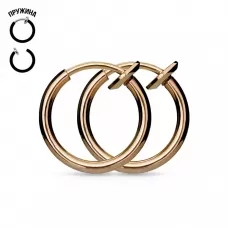 Серьги-обманки (клипсы, каффы) 2 шт. из стали PiercedFish 2xSEP45-RD для имитации пирсинга носа, уха, септума, хеликса