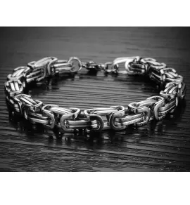 Мужской браслет-цепь из стали Everiot SB-MJ-1111 византийского плетения