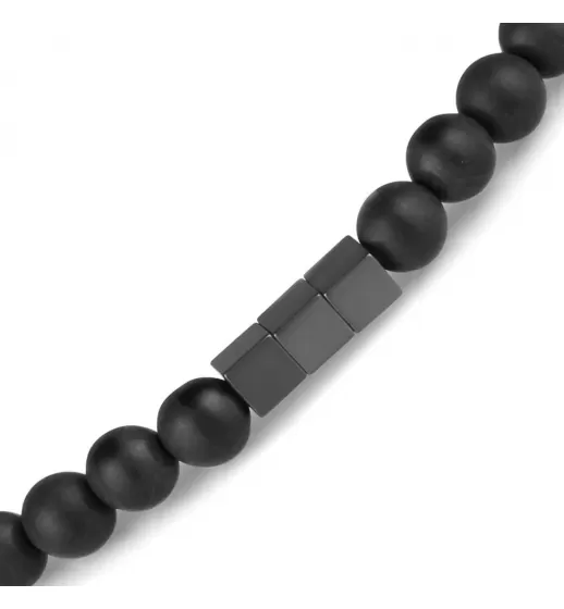 Браслет Everiot Select из змеевика и гематита LNS-0294 на резинке