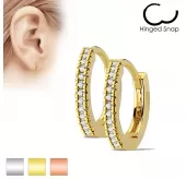 Серьги-кольца из стали TATIC EB-002 с фианитами