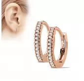 Серьги-кольца из стали TATIC EB-002 с фианитами