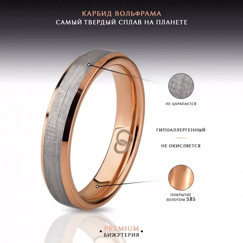 Кольцо из карбида вольфрама INFY RTG-4510-STRD