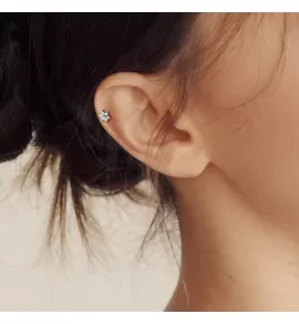 Серьга микролабрет из титана с опалом Pirslab TIL22-OP22 для пирсинга губ, хеликса, трагуса