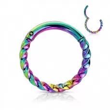 Кольцо кликер (спираль) из стали PiercedFish RH72-W серьга для пирсинга септума носа, хряща уха, трагуса, хеликса, брови, губ