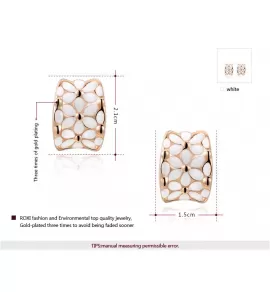 Серьги ROZI RR-09325B с цветочным принтом