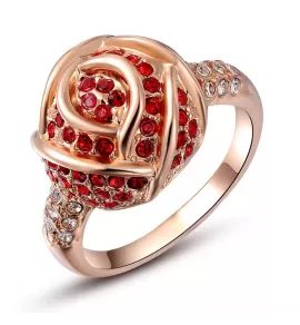 Кольцо ROZI RG-04380B с красными кристаллами