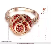Кольцо ROZI RG-04380B с красными кристаллами