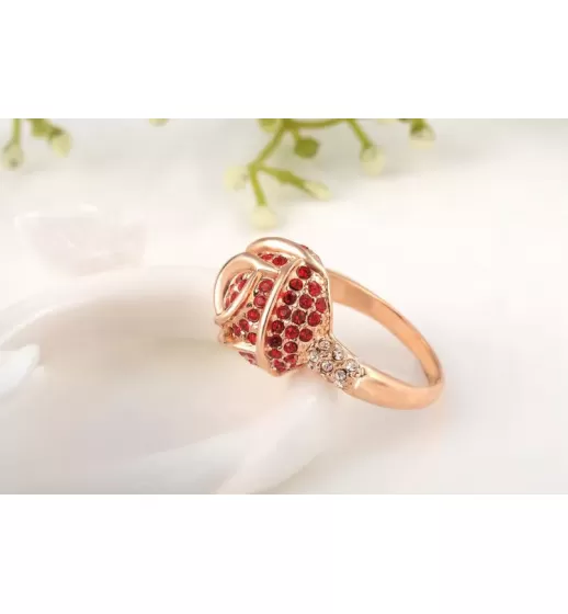 Кольцо ROZI RG-04380B с красными кристаллами