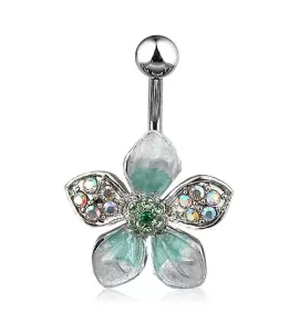 Пирсинг пупка банан PiercedFish NSQ-3645 тропический цветок