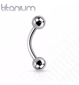 Изогнутая серьга для пирсинга брови, хряща уха, пупка Pirslab T23C из титана