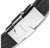 Мужской браслет из экокожи Everiot BC-MJ-15036 с пластиной, крестом и молитвой на испанском / немецком / португальском языке