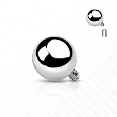 Пара сменных титановых шариков с внешней резьбой Pirslab QBTY01P накрутки для пирсинг-штанг, лабретов