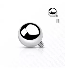 Пара сменных титановых шариков с внешней резьбой Pirslab QBTY01P накрутки для пирсинг-штанг, лабретов