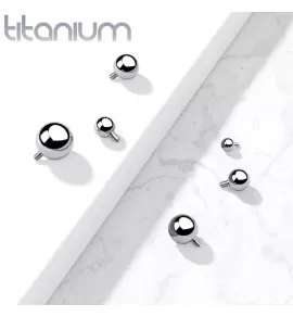 Пара сменных титановых шариков с внешней резьбой Pirslab QBTY01P накрутки для пирсинг-штанг, лабретов