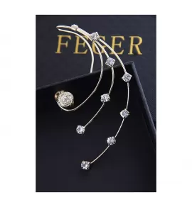 Кафф на все ухо C001-0017 со стразами