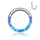 Кольцо кликер из титана Pirslab RHT44 серьга для пирсинга септума, трагуса и хеликса, брови, губ (диаметр от 6 мм до 10 мм), голубой